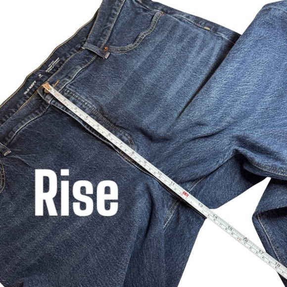 Old Navy Buttonfly High Rise Slouchy Straight leg denim jeans women’s 18 T - Picture 12 of 13